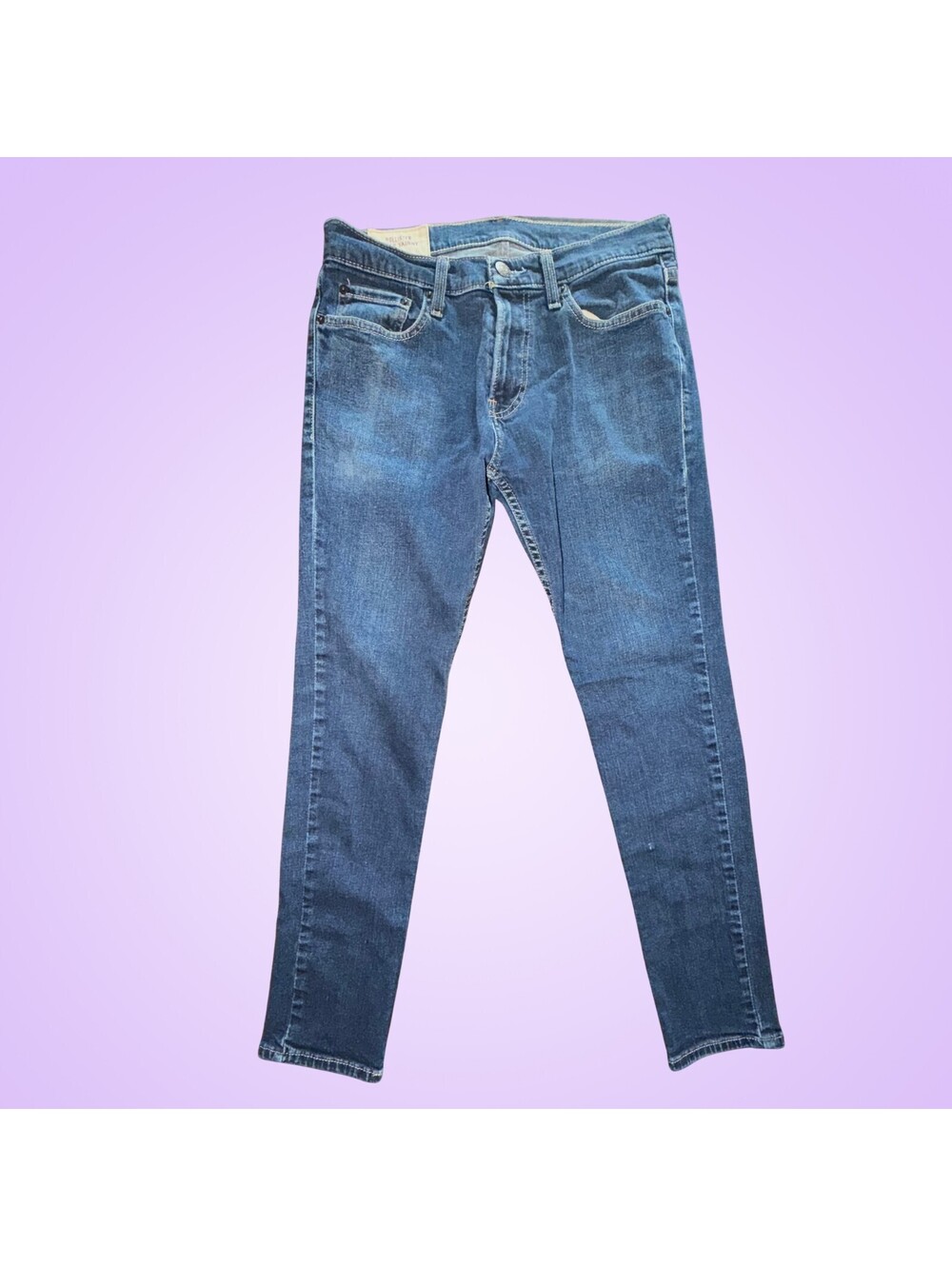 Hollister Mens 31x30 Super Skinny Jeans Medium Wash Stretch Denim Blue